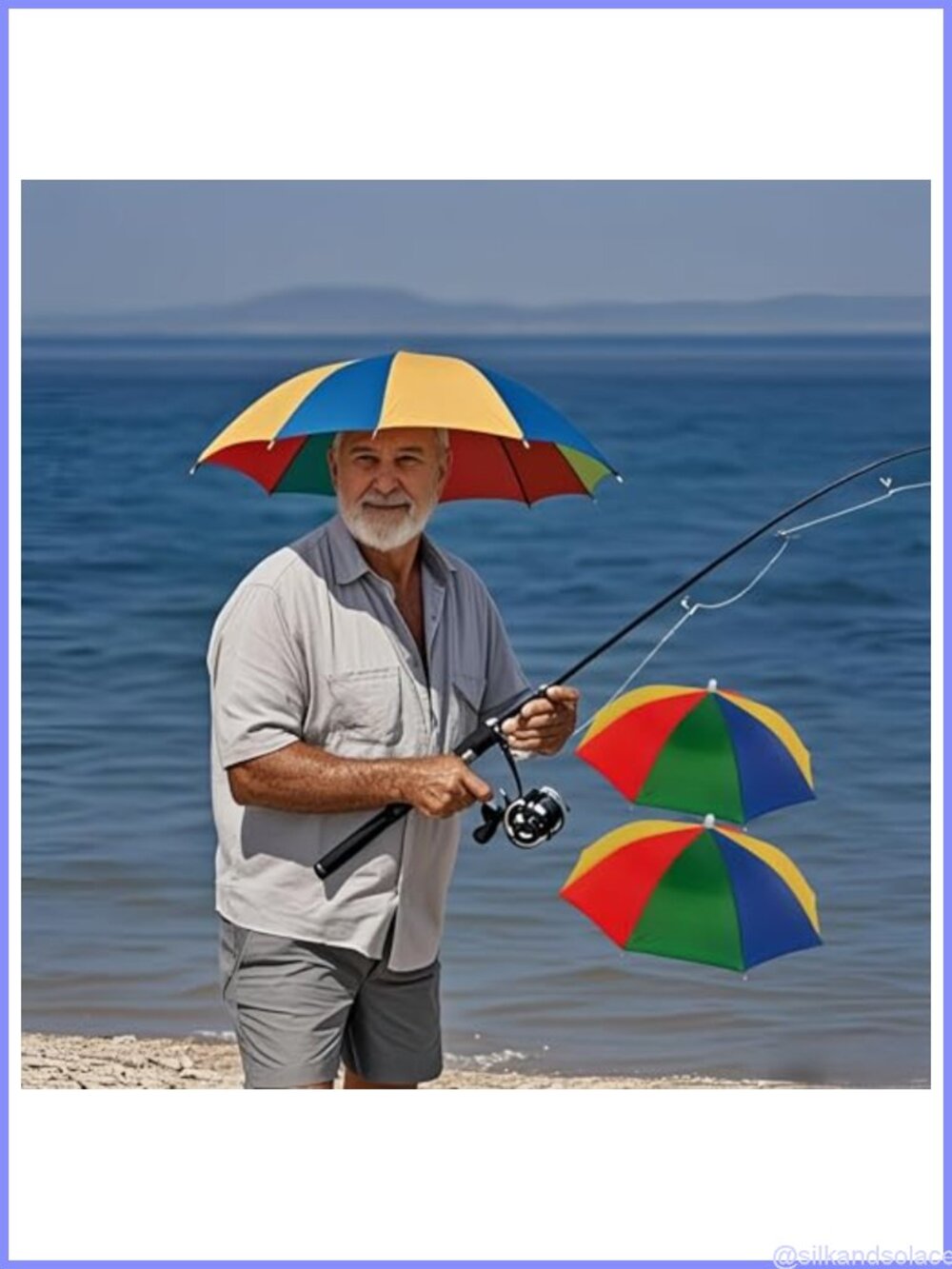 Hands-Free Sun & Rain Umbrella Hat for Adults UPF 50+ Fishing Beach Farming Hat